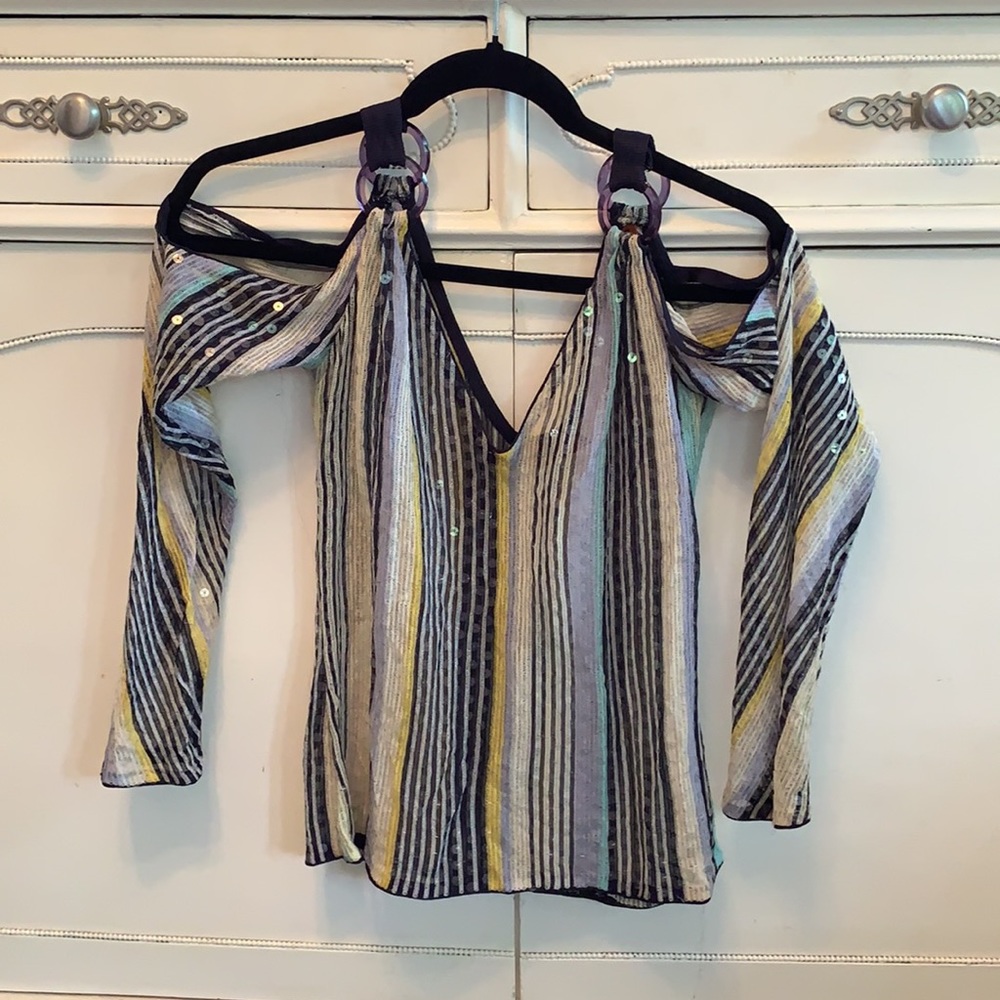 Missoni long sleeve v neck cold shoulder